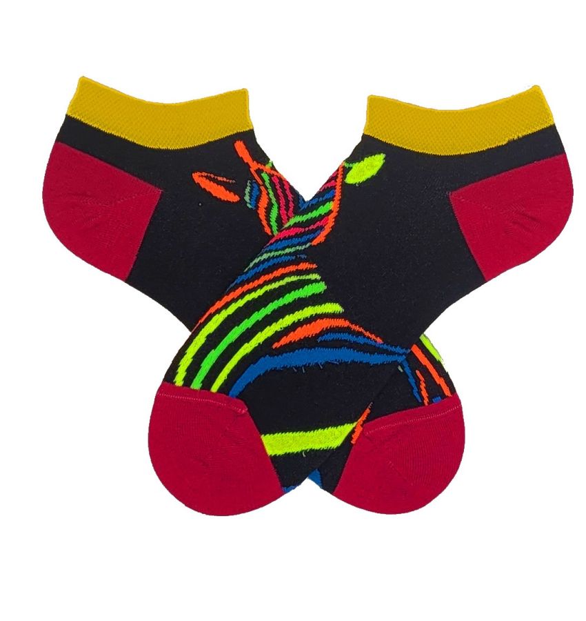 FLUO ZEBRA FOOTIES SOCKS