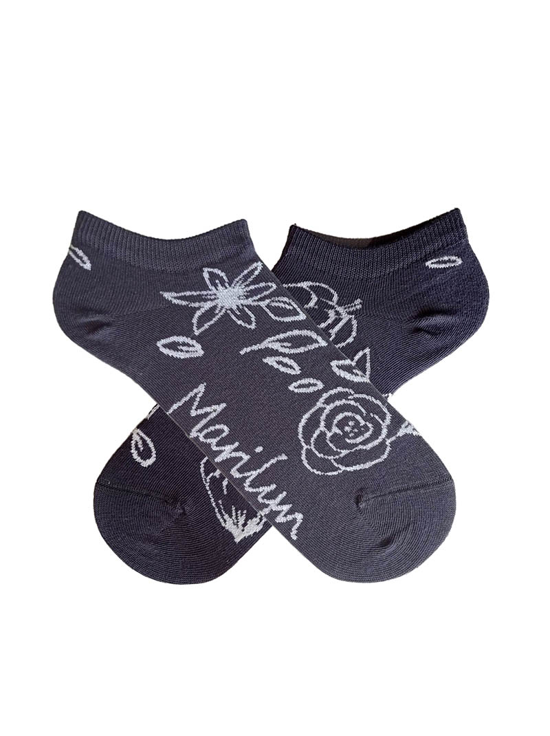 WOMEN'S FOOTIES FLORA LUREX SOCKS