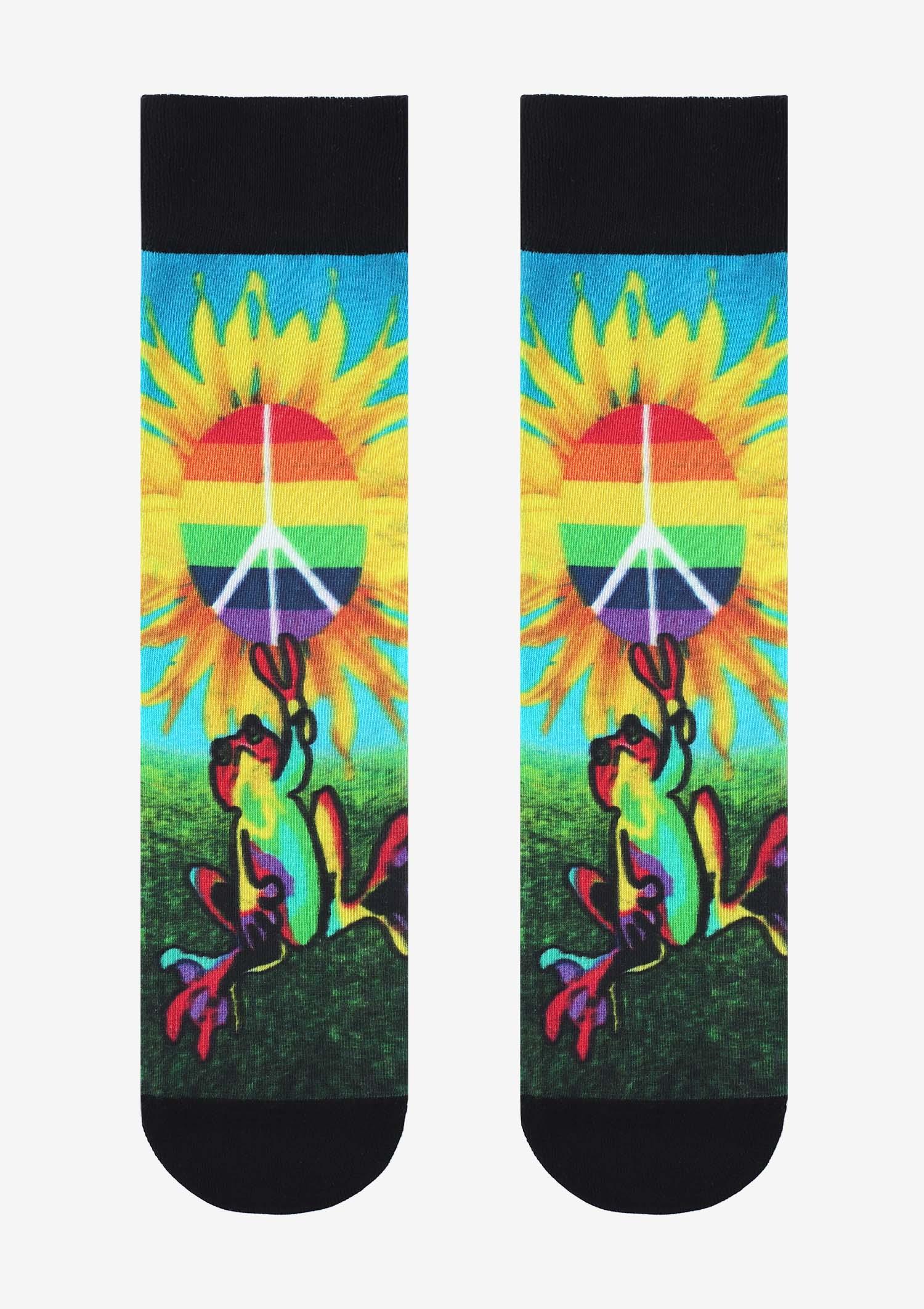 MEN SPECIAL HIPPIE FROG SOCKS