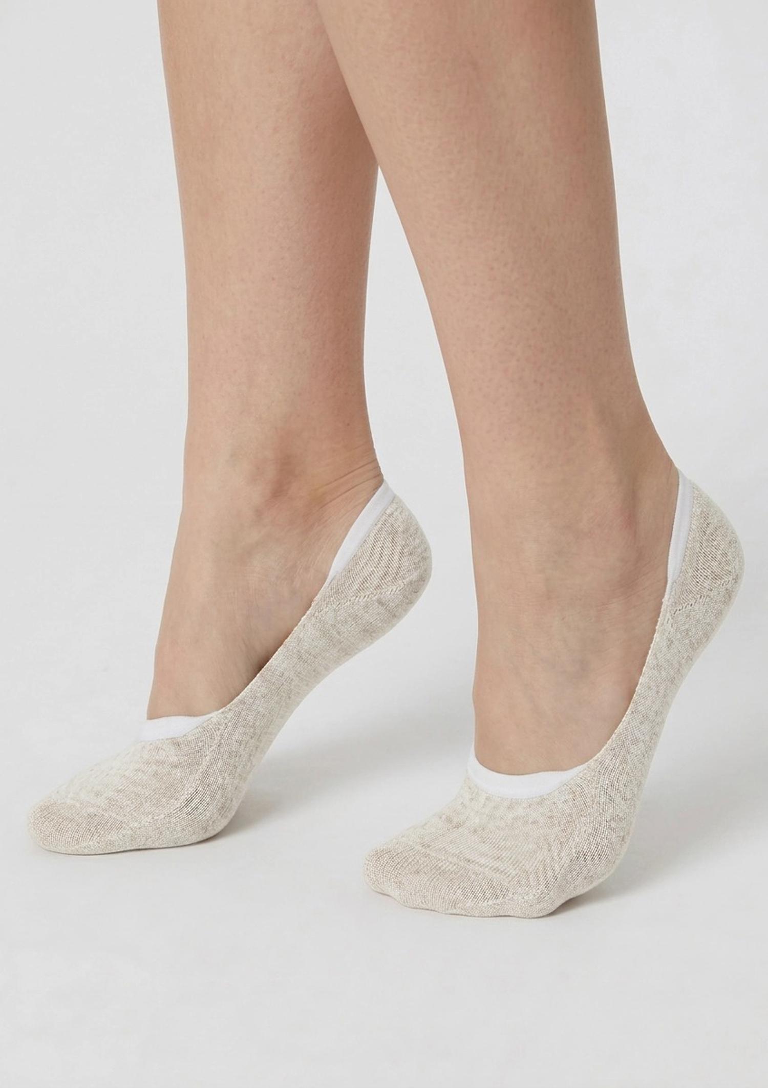 Leinen-Fußsocken für Damen