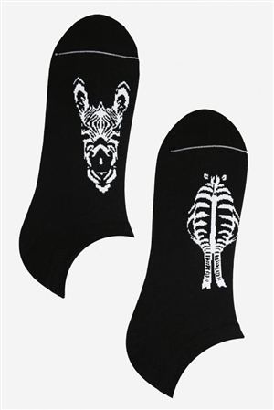 FOOTIES MEN SOCKS ZEBRA