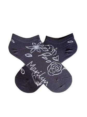 WOMEN'S FOOTIES FLORA LUREX SOCKS