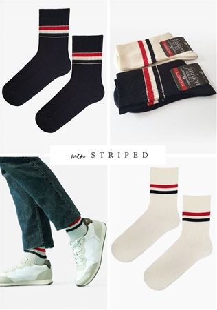 SOCKS MEN STRIPED STRIPE 